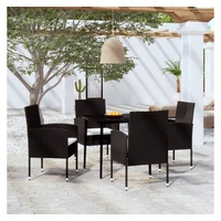 VidaXL Garten-Essgruppe 5-tlg. Schwarz