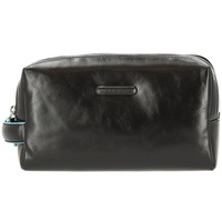 Piquadro Blue Square Kulturbeutel Leder 25 cm schwarz