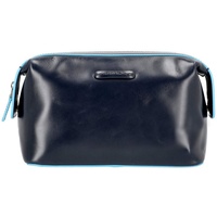 Piquadro Blue Square Kulturbeutel Leder 23 cm blau