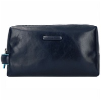 Piquadro Blue Square Kulturbeutel Leder 25 cm blau