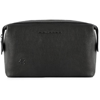 Piquadro Black Square Kulturbeutel Leder 23 cm schwarz