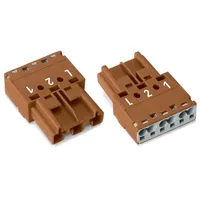 WAGO 770-1373 Netz-Steckverbinder WINSTA MIDI Stecker, 3-polig, Braun 100