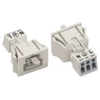 WAGO 890-733 Netz-Steckverbinder WINSTA MINI Stecker, gerade Gesamtpolzahl: 3