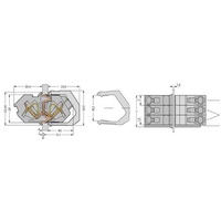 WAGO 826-166 Durchgangsklemme Federklemme Grau