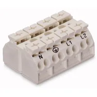 WAGO 862-2634 Geräteanschlussklemme Federklemme Weiß