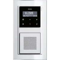 Gira Unterputz-Radio RDS System 55 Schwarzglasoptik 248005