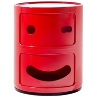 Kartell Componibili Container zwinkernd, Kunststoff, Rot, 32 x 32