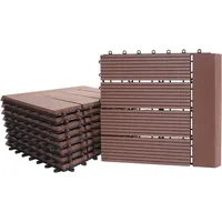 Mendler WPC Bodenfliese Rhone 30 x 30 cm braun