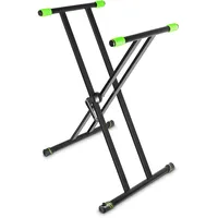 Gravity KSX 2 Keyboardstativ X-Form, Doppelt, schwarz