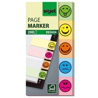 Sigel Haftmarker Design Smile HN502 50x100mm sortiert 5 St./Pack.
