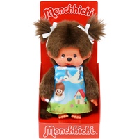 Sekiguchi 243891 - Original Monchhichi Mädchen, mit Storchen-Kleid und