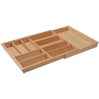 Hansmeier GmbH Besteckeinsatz Holz, Schublade 80-100cm, Besteckkasten ausziehbar -