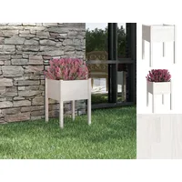 VidaXL Pflanzkübel Weiß 50x50x70 cm Massivholz Kiefer