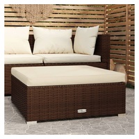 VidaXL Gartenhocker mit Kissen braun