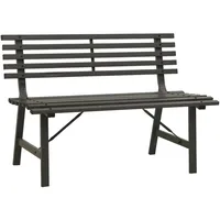 VidaXL Gartenbank 110 cm Stahl Schwarz