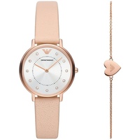 Emporio Armani Damen Quarz 2 Zeiger Uhr mit Armband