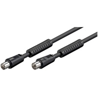 Goobay Antennen Anschlusskabel, 100% geschirmt, Ferrite, 5 m