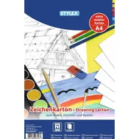 Stylex Zeichenkartonblock, DIN A4, 190 g/m2, 20 Blatt