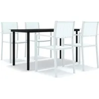 VidaXL Garten-Essgruppe 5-tlg. Weiß