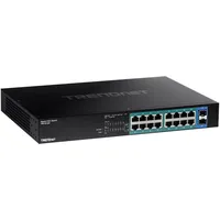 TRENDNET TPE-TG Rackmount Gigabit Switch, 16x RJ-45, 2x SFP,