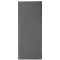 Papstar Bestecktaschen, Airlaid 40 cm x 48 cm anthrazit
