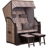 DeVries Strandkorb Compact PE nature grey 403