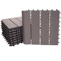 Mendler WPC Bodenfliese Rhone + Abschluss, Holzoptik Balkon/Terrasse, 11x