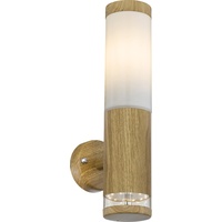 GLOBO JAICY Außenleuchte Edelstahl holzoptik, 1x E27 Led