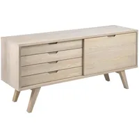 Lomoco Sideboard, Eiche, Holz, Holzwerkstoff, furniert, massiv, 4 Schubladen,