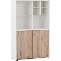 Schildmeyer MÖBELPARTNER Regalschrank 400, 701771 weiß, wildeiche 100,1 x