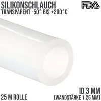 Veber(fr) Silikonschlauch FDA 3 x 5,5 mm 25 m
