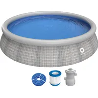 Avenli Pool grau Kunststoff, Grafikmuster, 7,280 L, rund 396x84x396