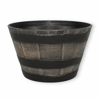 Colourliving Pflanzkübel Pflanztopf rund 33 cm Weinfass-Optik Blumenkübel Blumentopf