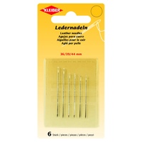 Kleiber 69910 Ledernadeln, Stahl, silber, Länge: 36, 39, 44