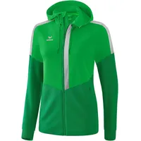 Erima Squad Trainingsjacke mit Kapuze Damen fern green/smaragd/silver grey