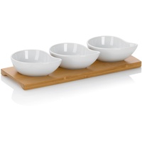 Kela Servierschalen Set 4tlg PHILIPA, Porzellan weiß