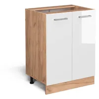 Vicco Küchenunterschrank R-Line 60 cm Goldkraft Weiß