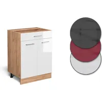 Vicco Küchenunterschrank R-Line 60 cm Goldkraft Weiß