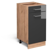 Vicco Küchenunterschrank R-Line 40 cm Goldkraft Anthrazit