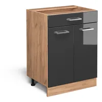 Vicco Küchenunterschrank R-Line 60 cm Goldkraft Anthrazit