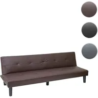 Mendler 3er-Sofa HWC-G11, Couch Schlafsofa Gästebett Bettsofa Klappsofa, Schlaffunktion