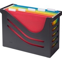 Jalema Hängeregistraturkorb mit Mappen Silky Touch schwarz
