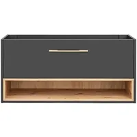 Lomadox Bologna-56 120 x 57 x 46 cm anthrazit/braun