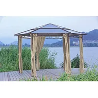 Gravidus Gartenpavillon Gartenzelt Pavillon Metallpavillon mit Seitenwänden 6eckig 200cm
