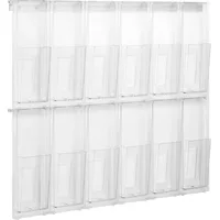 Helit Wanddisplay PLACATIV, 12 Fächer 1/3 DIN A4 hoch