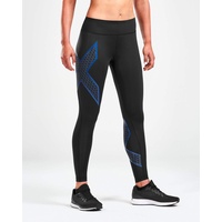 2XU Damen Shorts Laufshorts Light Speed Mid-Rise, black/gold reflective,
