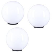H4L Kugelleuchte Ø 25 cm 3er Set Kugellampen opal