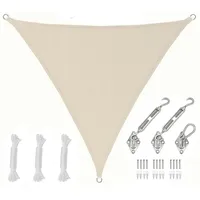 AMANKA Sonnensegel Dreieckig Wasserdicht - Sonnenschutz Segel Set mit