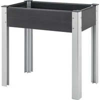 [en.casa] Hochbeet Beverwijk 75x40x75cm Dunkelgrau