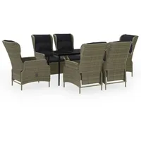 VidaXL Garten-Essgruppe 7-tlg. Braun